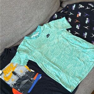 Nike Kids Tees - Short Sleeve in Black, Aqua, and Multicolor